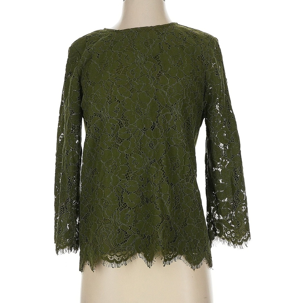 Ann Taylor Green Lace Blouse
